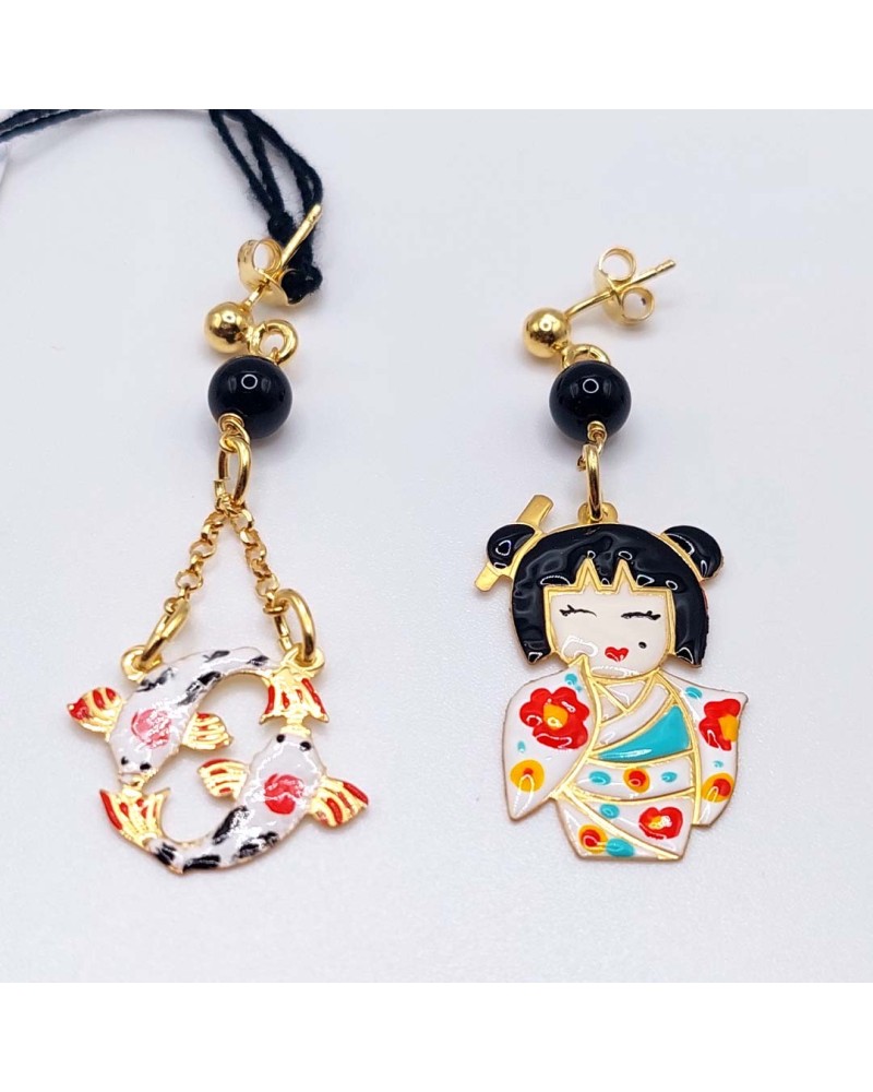 LeBD'or - Orecchini Kokeshi Yume "Sognatrice"