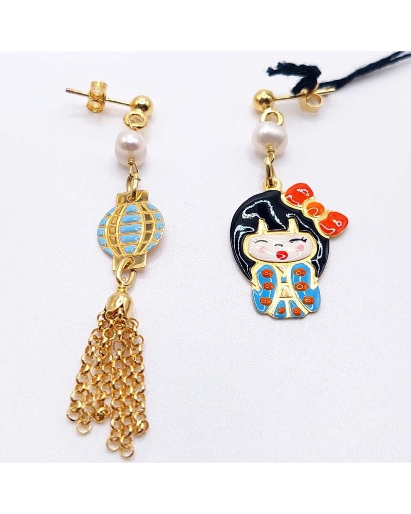 LeBD'or - Orecchini Kokeshi Kou "Felicità"