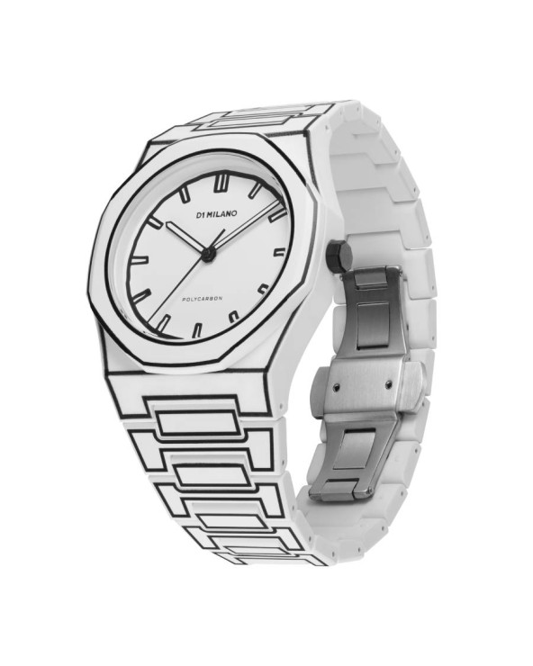 D1 Milano - White Sketch 40.5mm PCBJ34