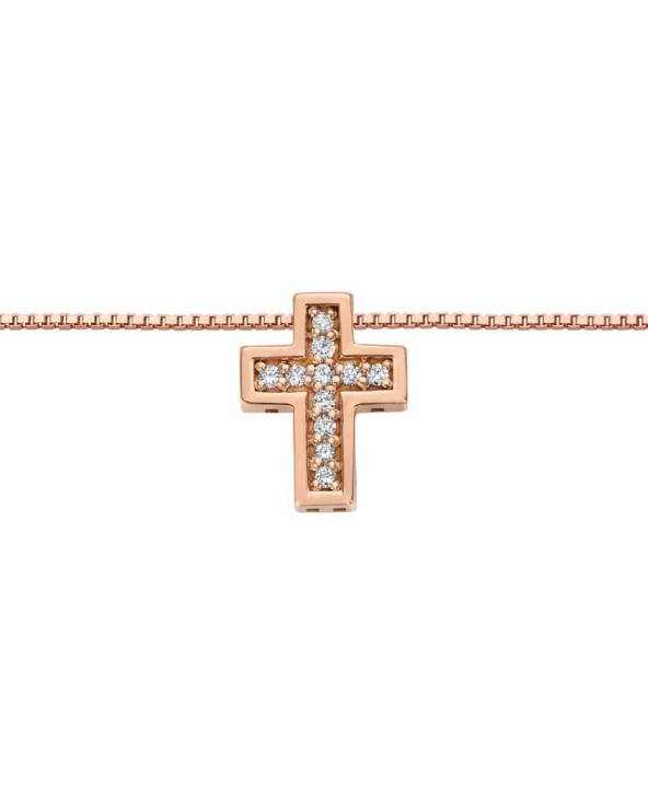 DonnaOro - Collana Croce oro rosa DHPF9583.004