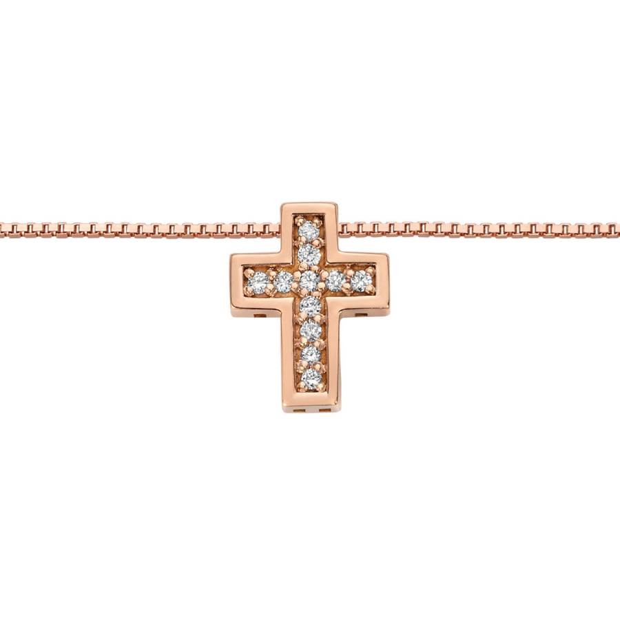 DonnaOro - Collana Croce oro rosa DHPF9583.004