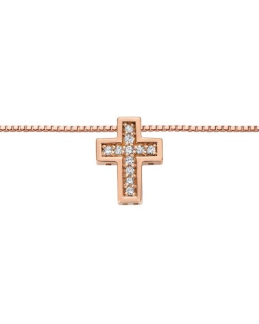 DonnaOro - Collana Croce oro rosa DHPF9583.004