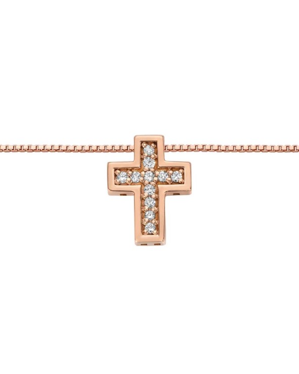 DonnaOro - Collana Croce oro rosa DHPF9582.004