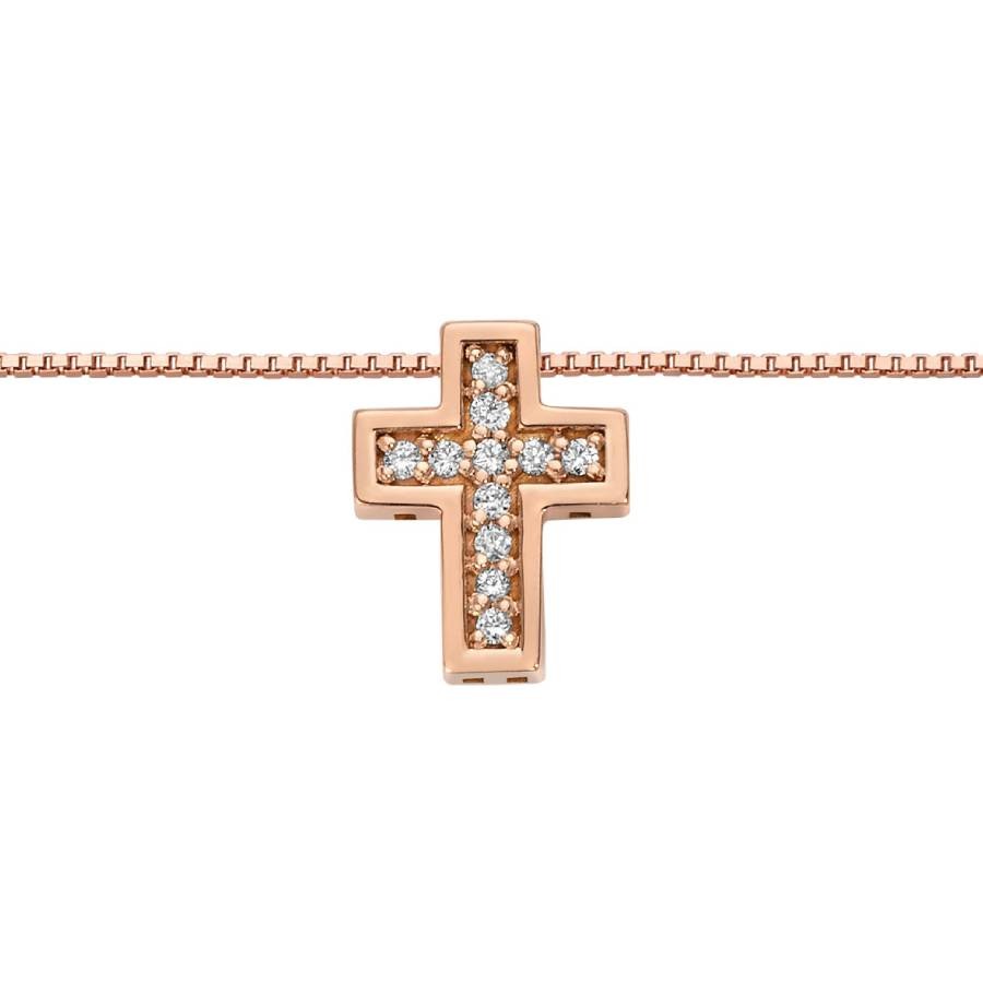 DonnaOro - Collana Croce oro rosa DHPF9582.004
