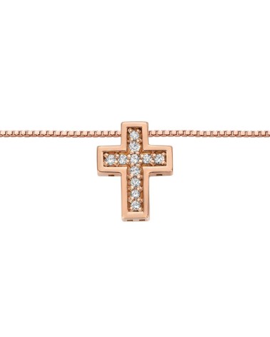 DonnaOro - Collana Croce oro rosa DHPF9582.004