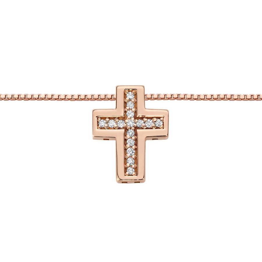 DonnaOro - Collana Croce oro rosa DHPF9581.004