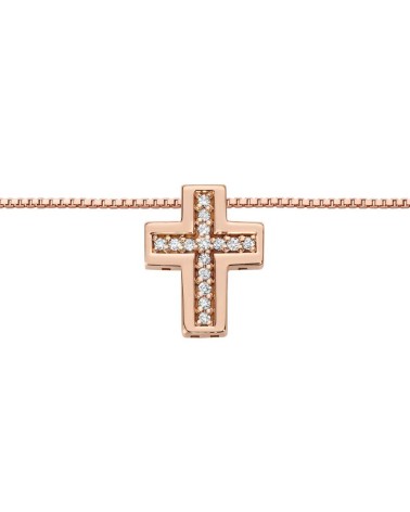DonnaOro - Collana Croce oro rosa DHPF9581.004