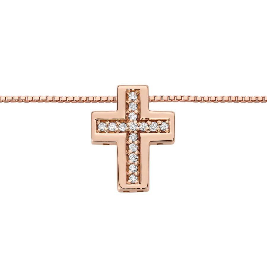 DonnaOro - Collana Croce oro rosa DHPF9580.004