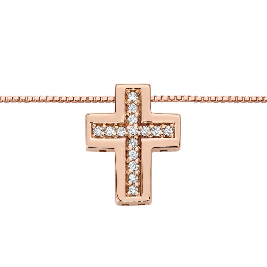 DonnaOro - Collana Croce oro rosa DHPF9579.004