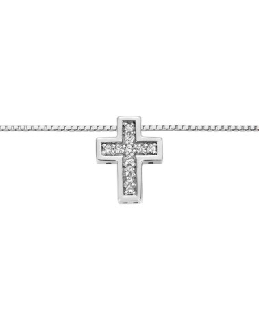 DonnaOro - Collana Croce oro bianco DHPF9569.004