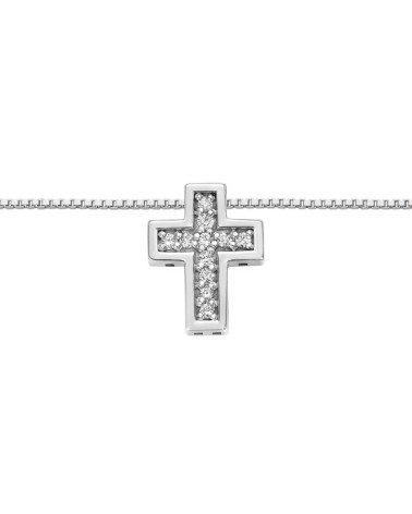 DonnaOro - Collana Croce oro bianco DHPF9568.004