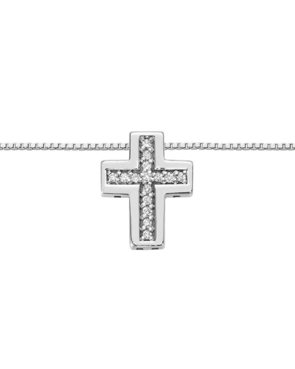 DonnaOro - Collana Croce oro bianco DHPF9567.004