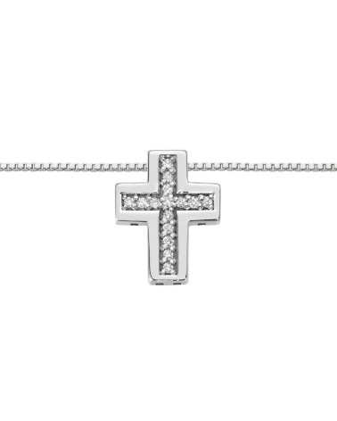 DonnaOro - Collana Croce oro bianco DHPF9567.004