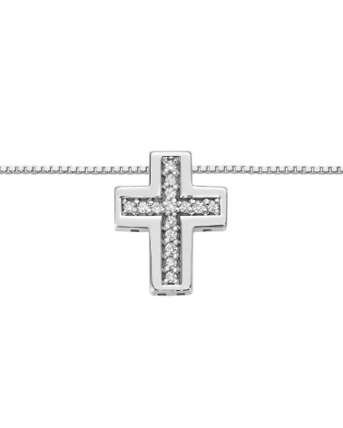 DonnaOro - Collana Croce oro bianco DHPF9580.004