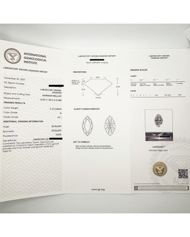 Gioielleria Cerbai - Solitario Marquise 3.18ct Lab Grown