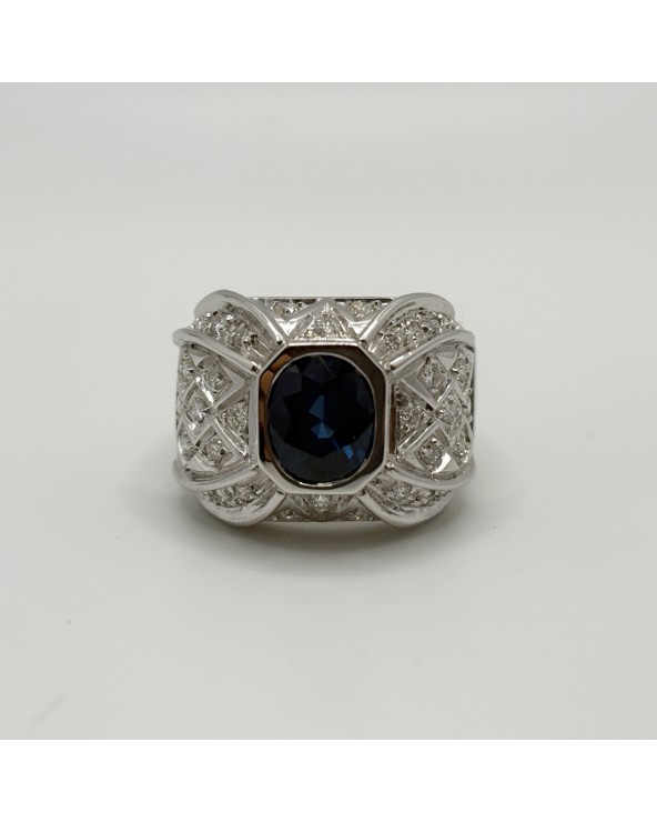 Gioielleria Cerbai - Anello a cupola Zaffiro 2.85ct