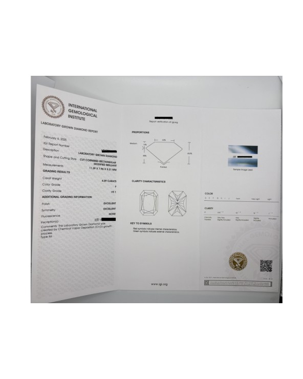Gioielleria Cerbai - Solitario Smeraldo 4.09ct Lab Grown