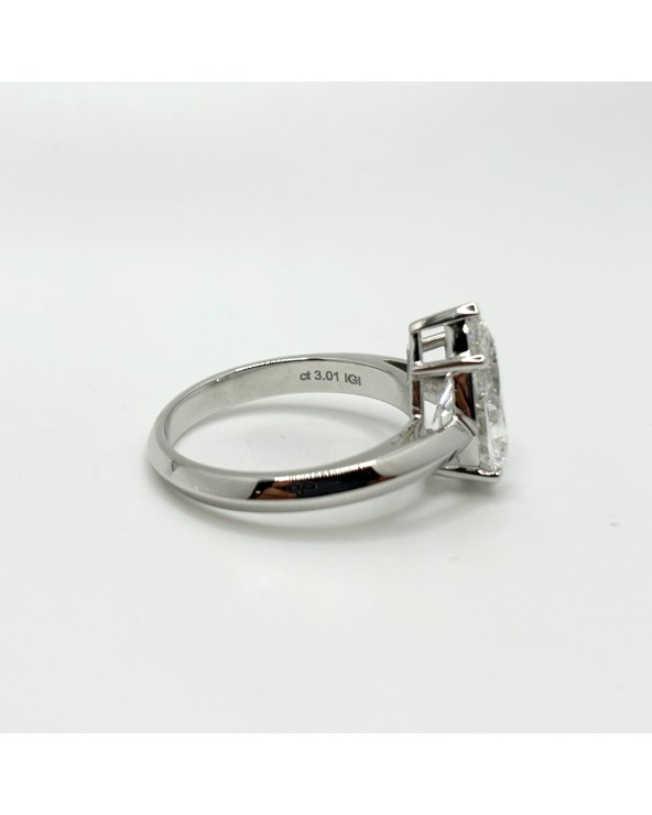 Gioielleria Cerbai - Solitario Goccia 3.01ct Lab Grown